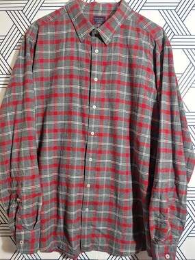 Mens Untuckit Plaid Flannel Button Front Size XXXL